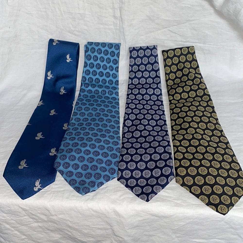 THE FIRST NATIONAL BANK OF CHICAGO Silk Ties-Lot of 4